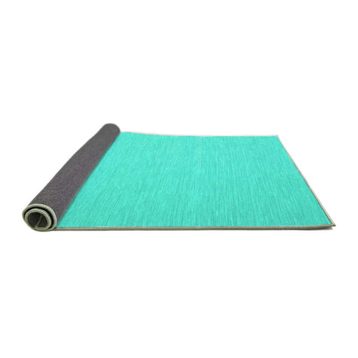 Sideview of Abstract Turquoise Contemporary Rug, con563turq