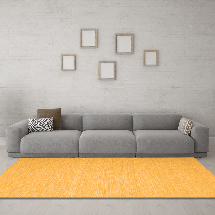Machine Washable Abstract Orange Contemporary Area Rugs in a Living Room, wshcon563org