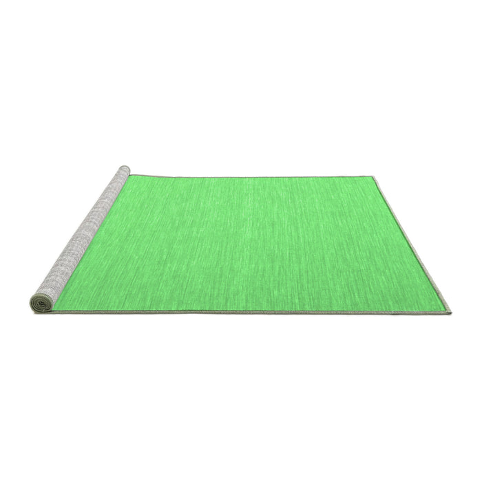 Sideview of Machine Washable Abstract Emerald Green Contemporary Area Rugs, wshcon563emgrn