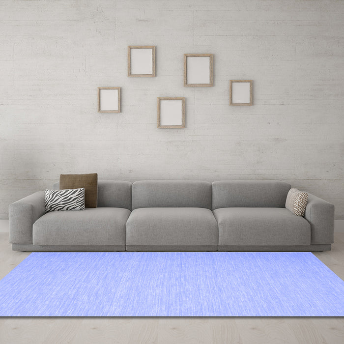 Machine Washable Abstract Blue Contemporary Rug in a Living Room, wshcon563blu