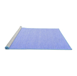 Sideview of Machine Washable Abstract Blue Contemporary Rug, wshcon563blu