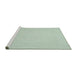 Serging Thickness of Machine Washable Contemporary Green Rug, wshcon564