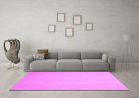 Machine Washable Abstract Pink Contemporary Rug, wshcon564pnk