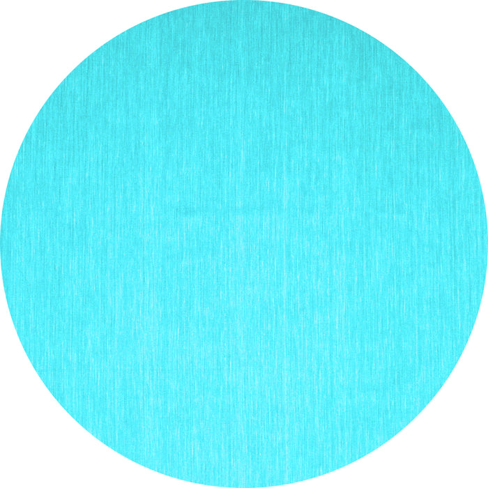 Round Abstract Light Blue Contemporary Rug, con564lblu