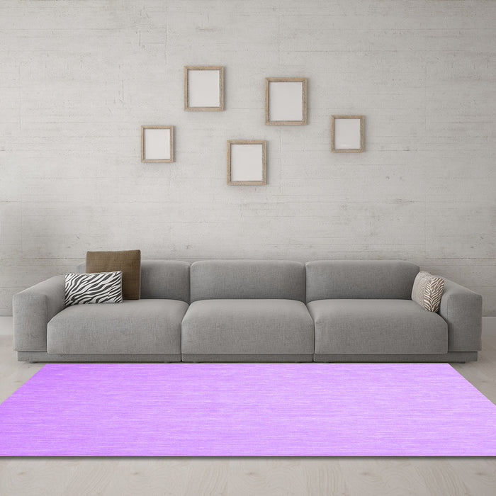 Machine Washable Abstract Purple Contemporary Area Rugs in a Living Room, wshcon564pur