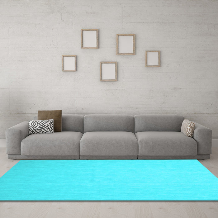 Machine Washable Abstract Light Blue Contemporary Rug in a Living Room, wshcon564lblu