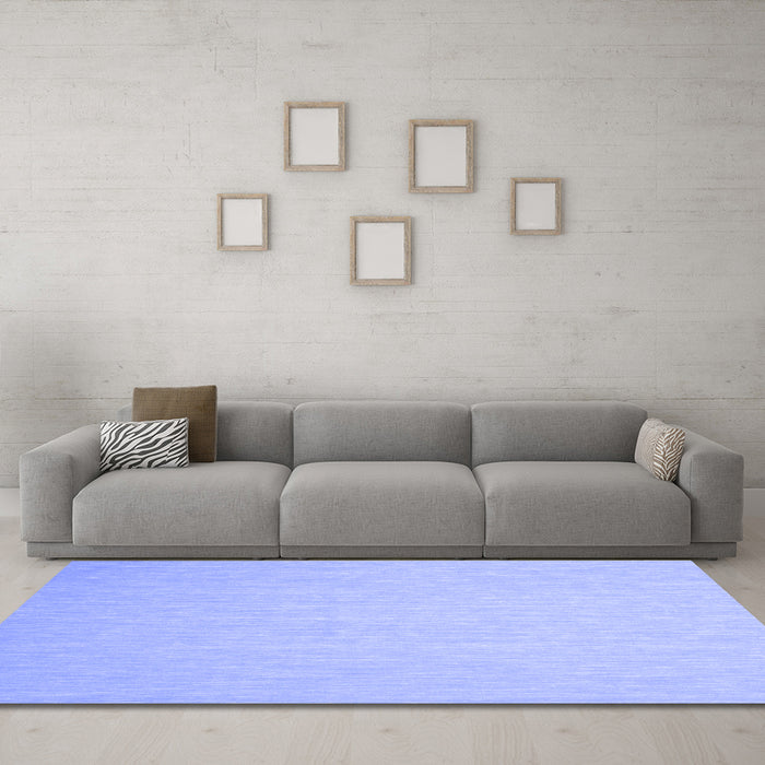 Machine Washable Abstract Blue Contemporary Rug in a Living Room, wshcon564blu