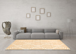 Machine Washable Abstract Orange Contemporary Area Rugs in a Living Room, wshcon565org