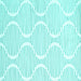 Square Machine Washable Abstract Turquoise Contemporary Area Rugs, wshcon565turq