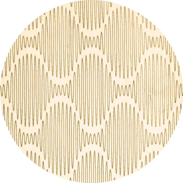 Round Machine Washable Abstract Brown Contemporary Rug, wshcon565brn