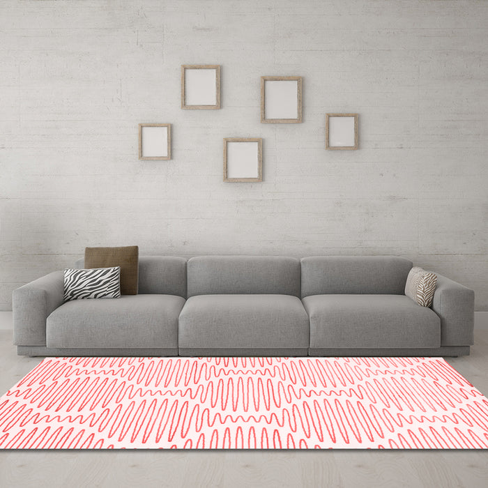 Contemporary Red Washable Rugs