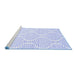 Sideview of Machine Washable Abstract Blue Contemporary Rug, wshcon565blu