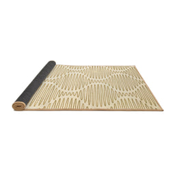 Sideview of Abstract Brown Contemporary Rug, con565brn