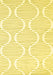 Machine Washable Abstract Yellow Contemporary Rug, wshcon565yw