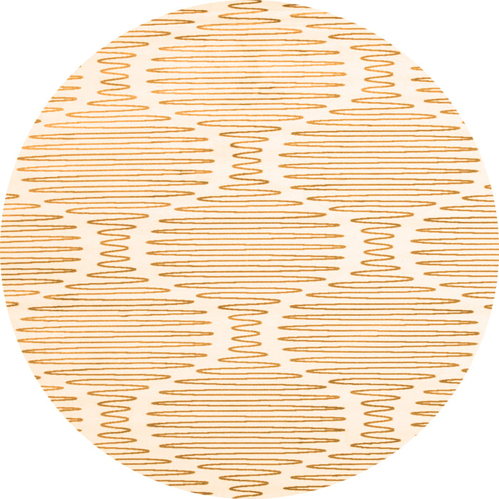 Square Abstract Orange Contemporary Rug, con565org