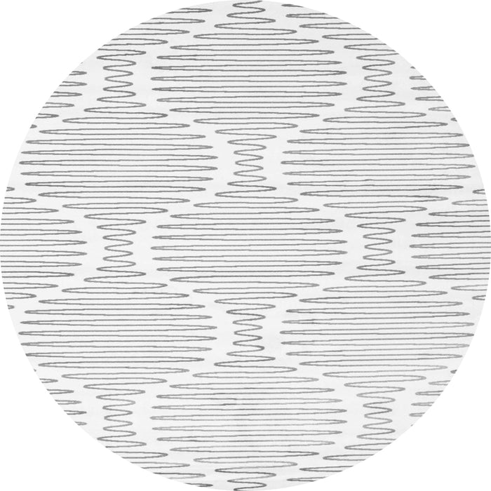 Square Abstract Gray Contemporary Rug, con565gry