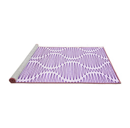 Sideview of Machine Washable Abstract Purple Contemporary Area Rugs, wshcon566pur