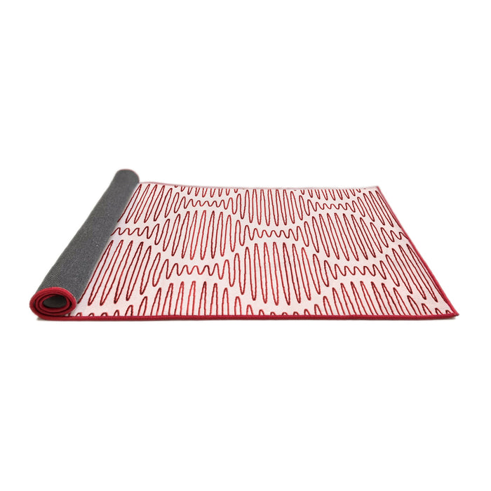 Abstract Red Contemporary Area Rugs
