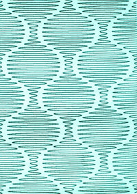 Abstract Turquoise Contemporary Rug, con566turq