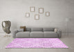 Machine Washable Abstract Pink Contemporary Rug in a Living Room, wshcon566pnk