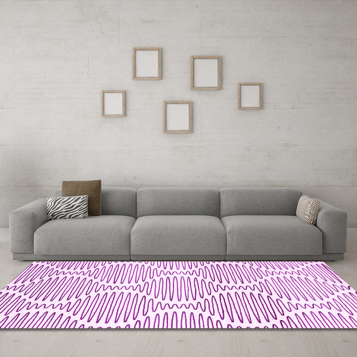 Machine Washable Abstract Pink Contemporary Rug in a Living Room, wshcon566pnk