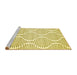Sideview of Machine Washable Abstract Yellow Contemporary Rug, wshcon566yw