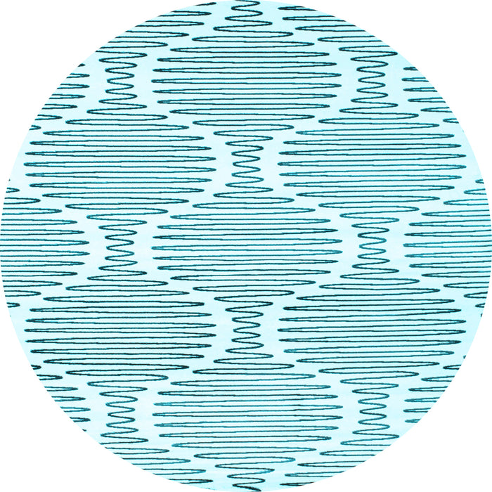 Round Machine Washable Abstract Light Blue Contemporary Rug, wshcon566lblu