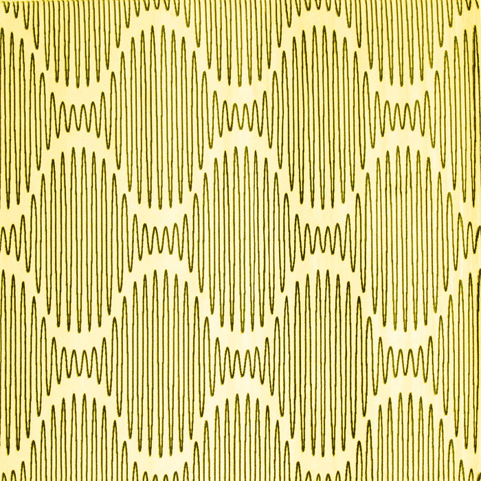 Square Machine Washable Abstract Yellow Contemporary Rug, wshcon566yw