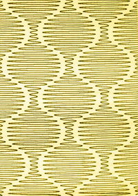 Abstract Yellow Contemporary Rug, con566yw