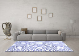 Machine Washable Abstract Blue Contemporary Rug in a Living Room, wshcon566blu