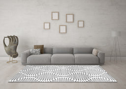 Machine Washable Abstract Gray Contemporary Rug in a Living Room,, wshcon566gry