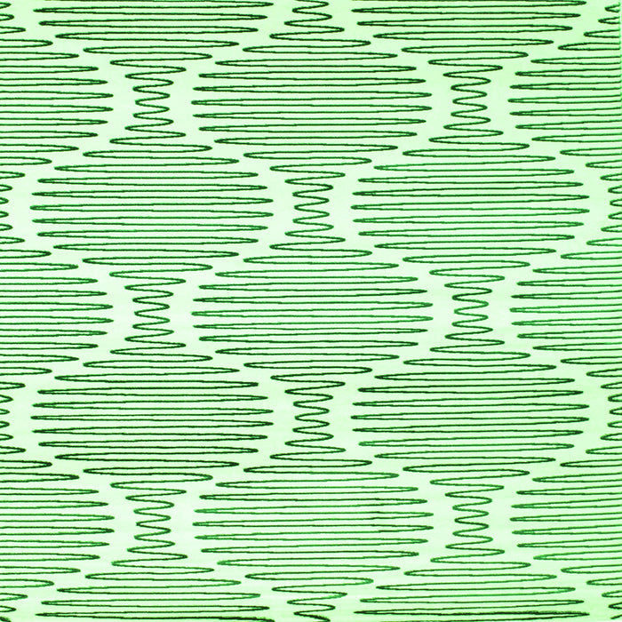 Round Machine Washable Abstract Green Contemporary Area Rugs, wshcon566grn