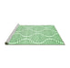 Sideview of Machine Washable Abstract Emerald Green Contemporary Area Rugs, wshcon566emgrn