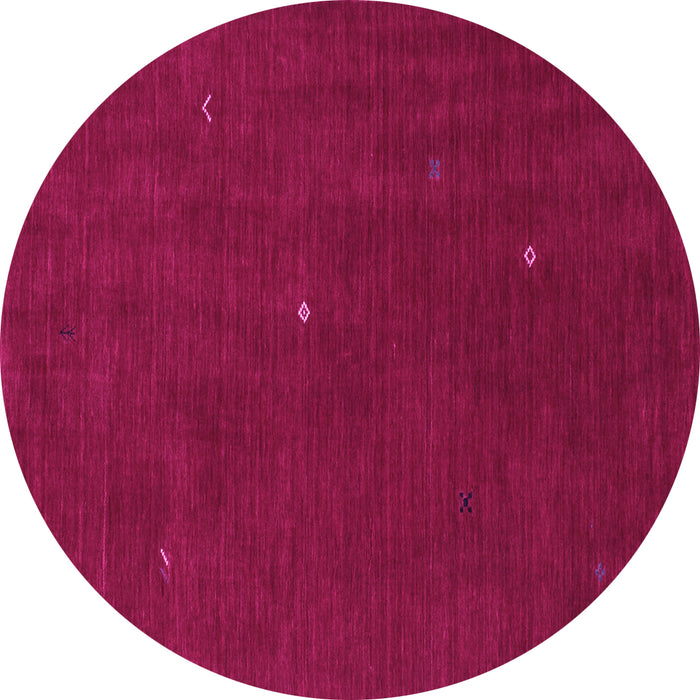 Round Abstract Pink Contemporary Rug, con567pnk