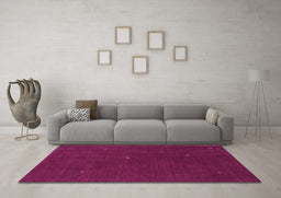 Machine Washable Abstract Purple Contemporary Area Rugs in a Living Room, wshcon567pur