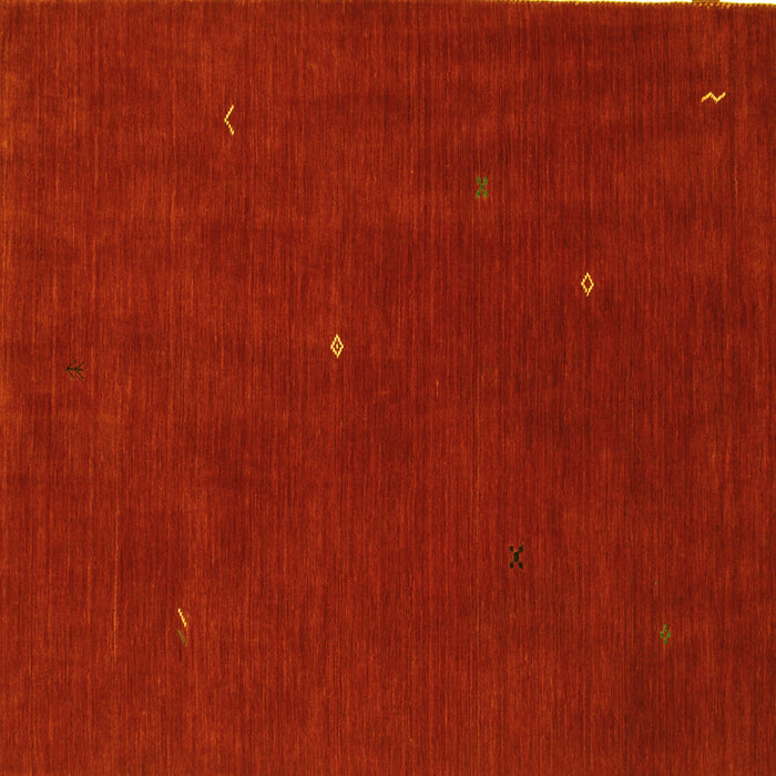 Square Machine Washable Abstract Yellow Contemporary Rug, wshcon567yw