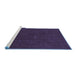 Sideview of Machine Washable Abstract Blue Contemporary Rug, wshcon567blu