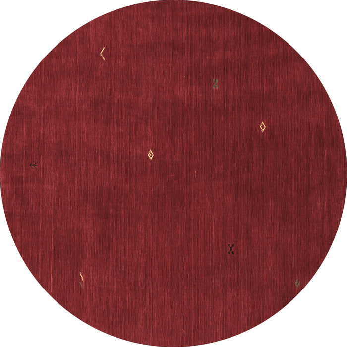 Round Abstract Brown Contemporary Rug, con567brn