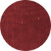 Round Abstract Brown Contemporary Rug, con567brn