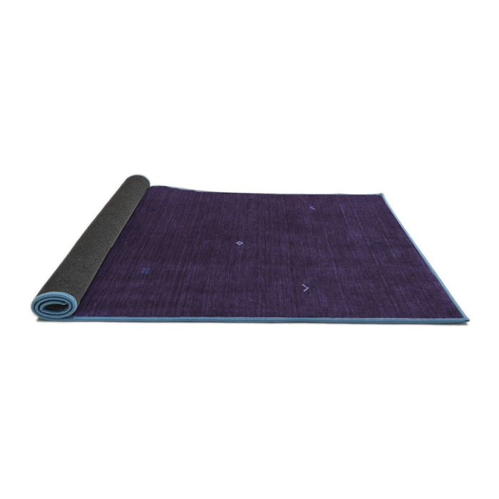 Sideview of Abstract Blue Contemporary Rug, con567blu