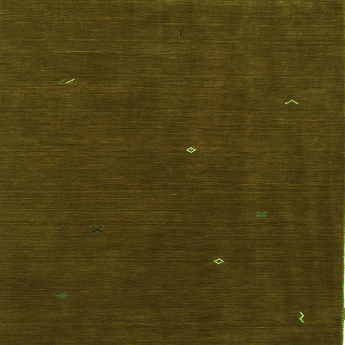Serging Thickness of Abstract Green Contemporary Rug, con567grn