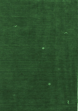 Abstract Emerald Green Contemporary Rug, con567emgrn