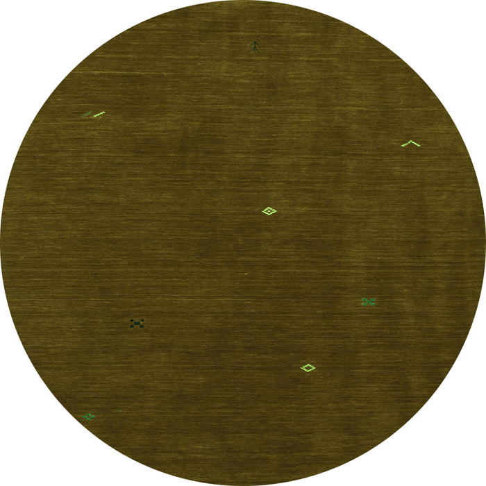 Square Abstract Green Contemporary Rug, con567grn