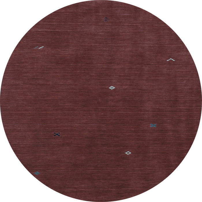 Round Abstract Light Blue Contemporary Rug, con567lblu