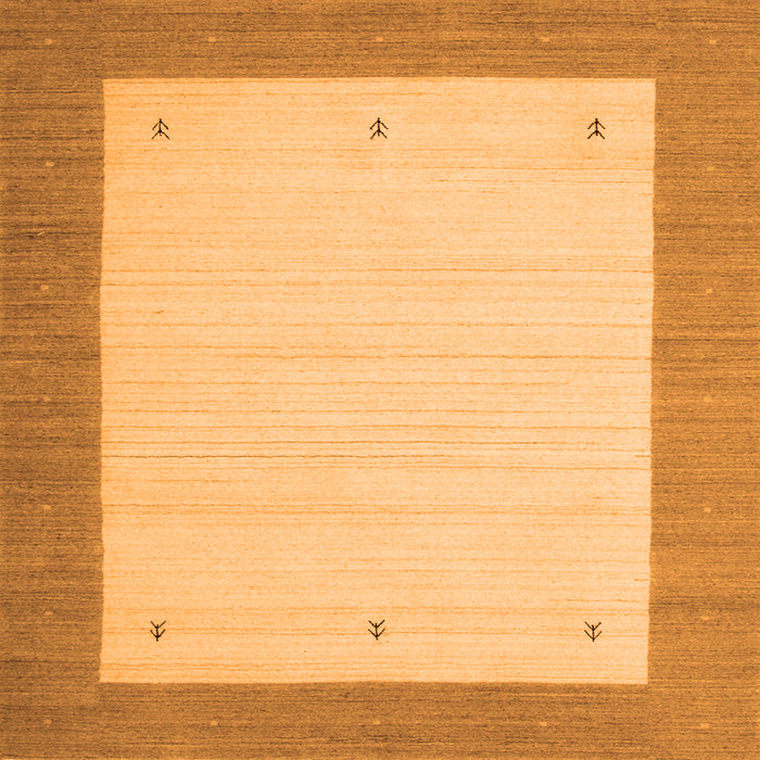 Serging Thickness of Solid Orange Modern Rug, con568org