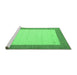 Sideview of Machine Washable Solid Emerald Green Modern Area Rugs, wshcon568emgrn