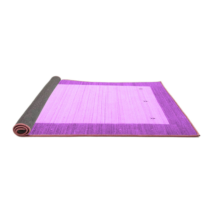 Sideview of Solid Purple Modern Rug, con568pur