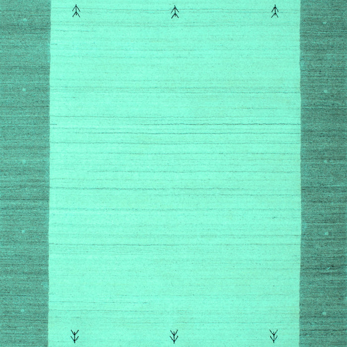 Machine Washable Solid Turquoise Modern Area Rugs, wshcon568turq