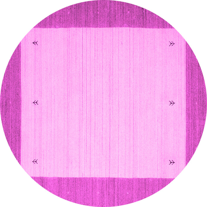 Round Solid Pink Modern Rug, con568pnk