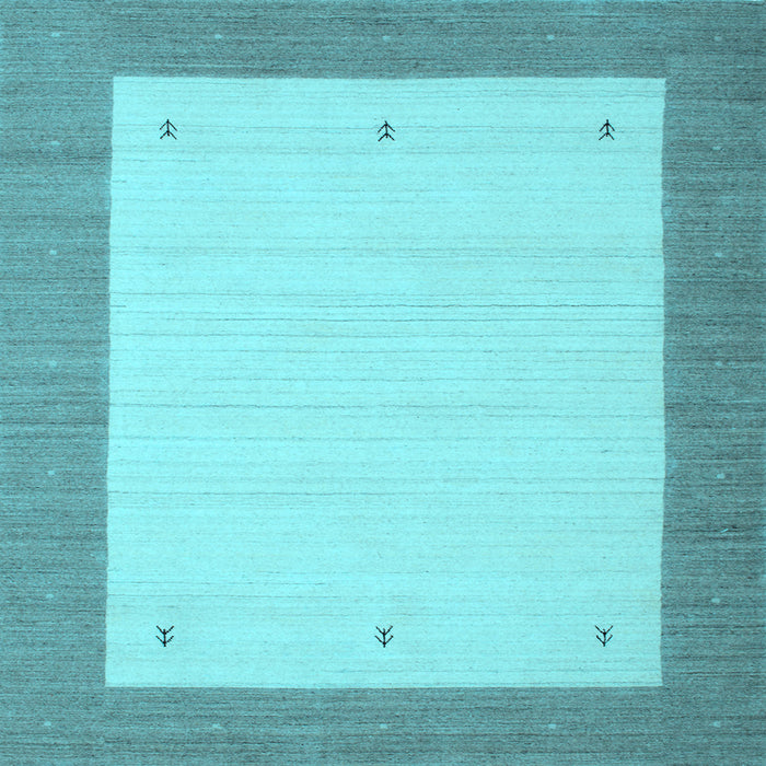 Square Solid Light Blue Modern Rug, con568lblu
